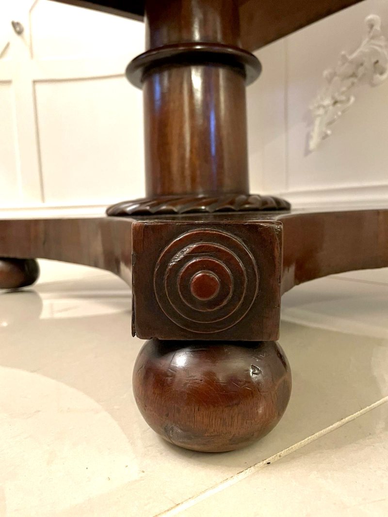 Antique Victorian Mahogany Pedestal Centre Table - Image 10